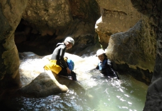 Descendiendo uno de los barrancos